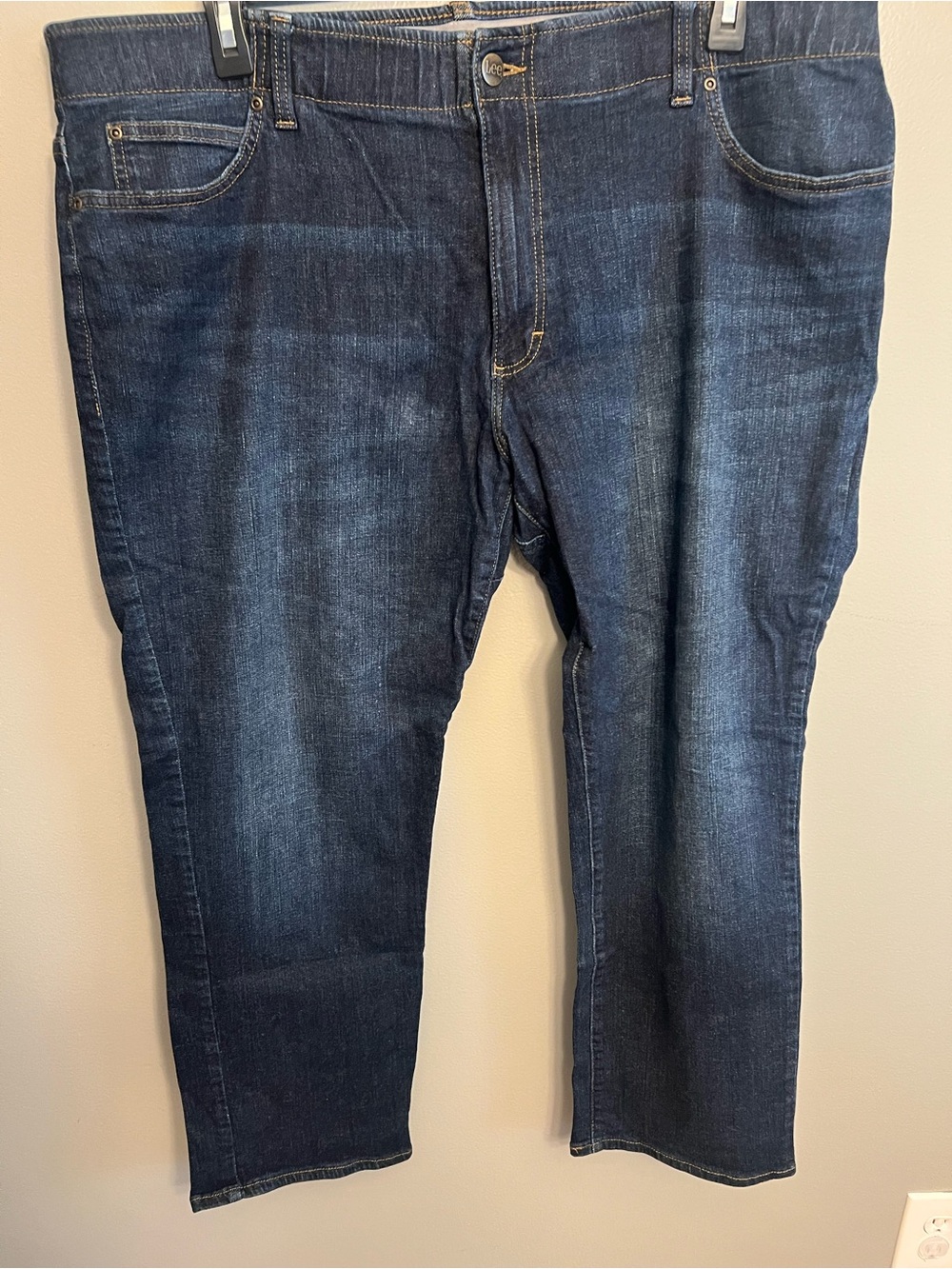 Men's Dark Blue Straight-Leg Jeans